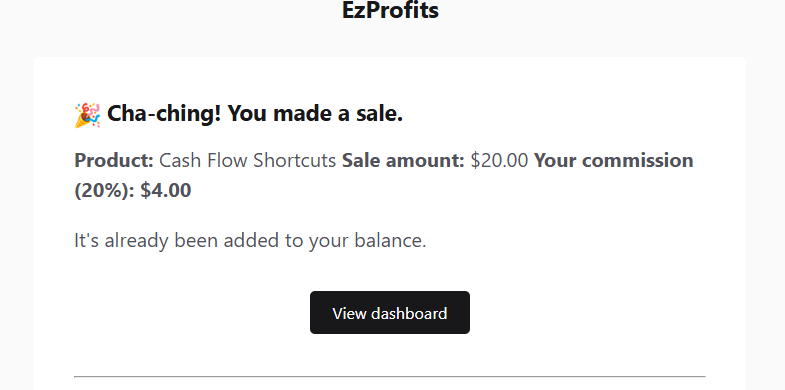 EZProfits Cha Ching Sale Made